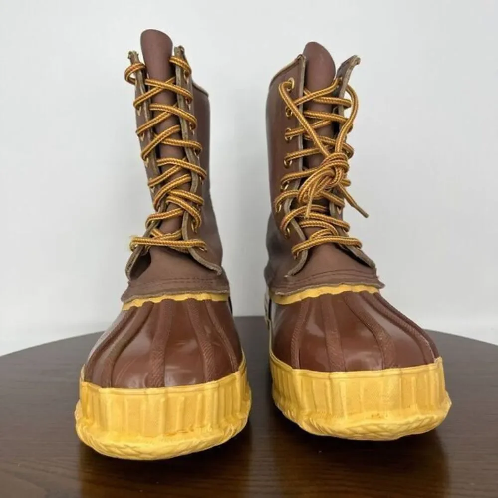 Weather-Rite Steel Shank Men's Boot 8 Brown Yellow Casual Lace-Up Ankle No Lined